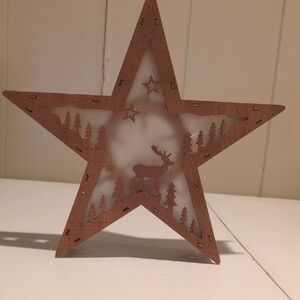 Wooden Star Holiday Decor
